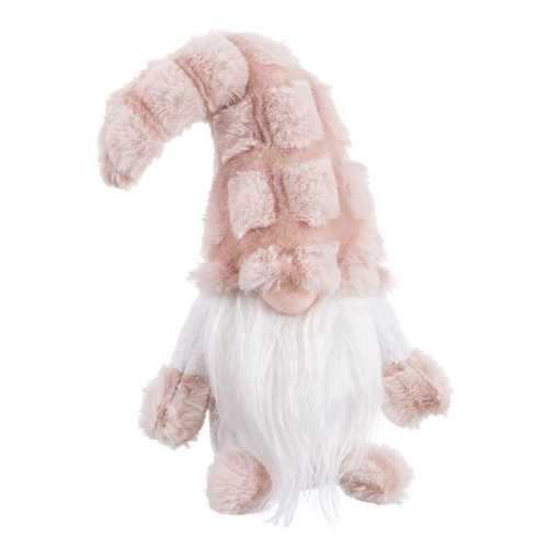 PAPA NOEL SENTADO TEJIDO BEIGE 14 X 8 X 23 CM