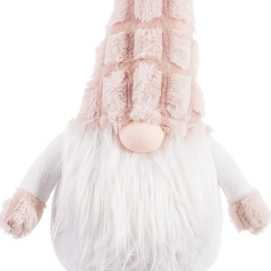 PAPA NOEL DE PIE TEJIDO BEIGE 18 X 10 X 60 CM