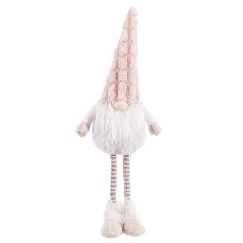 PAPA NOEL DE PIE TEJIDO BEIGE 18 X 10 X 60 CM
