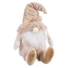 PAPA NOEL POLIÉSTER-ALGODÓN CHAMPÁN 15 X 13 X 33 CM