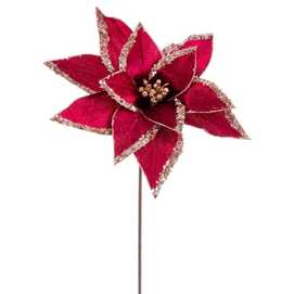 POINSETTIA TEJIDO BURDEOS 50 X 30 CM