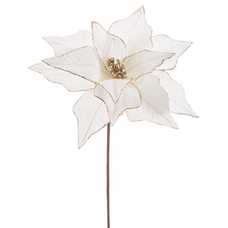 FLOR ''POINSETTIA'' TELA MARFIL 32 X 50 CM