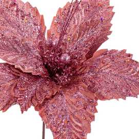 POINSETTIA TEJIDO ROSA 33 X 57 CM