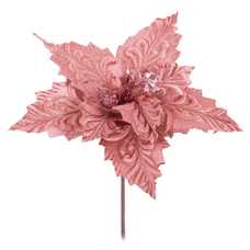 POINSETTIA TEJIDO SALMÓN 28 X 39 CM