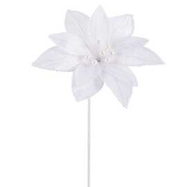 POINSETTIA POLIESTER BLANCO 27 X 27 X 40 CM