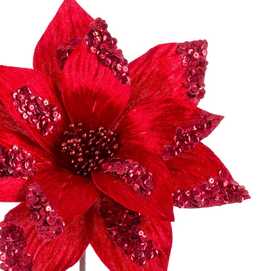 POINSETTIA POLIESTER ROJO 30 X 30 X 40 CM