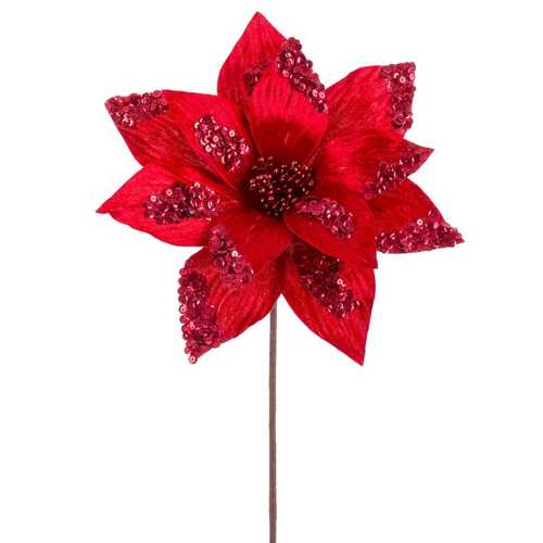 POINSETTIA POLIESTER ROJO 30 X 30 X 40 CM