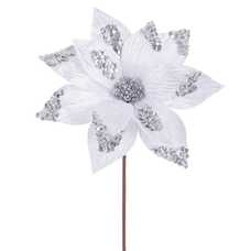 POINSETTIA POLIESTER BLANCO 30 X 30 X 40 CM