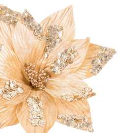 POINSETTIA POLIESTER ORO 30 X 30 X 40 CM