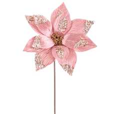 POINSETTIA POLIESTER ORO ROSA 30 X 30 X 40 CM