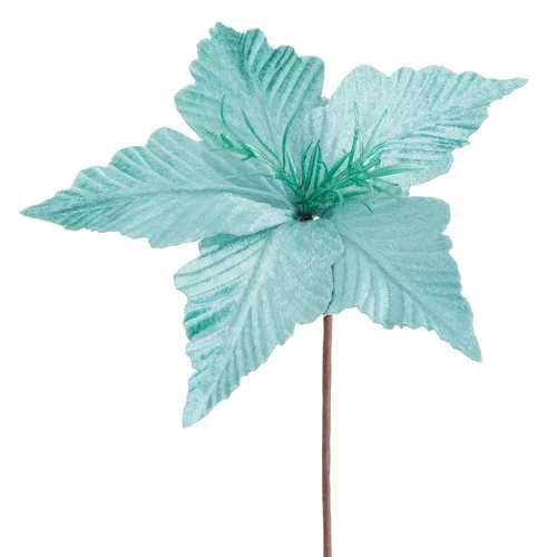 PICK POINSETTIA POLIESTER TURQUESA 25 X 25 X 20 CM