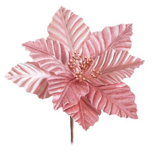PICK POINSETTIA ORO ROSA 22 X 22 X 15 CM