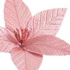 PICK POINSETTIA CON CLIP POLIESTER 24 X 24 X 10 CM