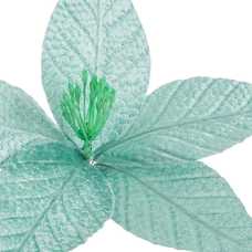 PICK POINSETTIA CON CLIP POLIESTER 24 X 24 X 10 CM