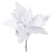 PICK POINSETTIA CON CLIP POLIESTER