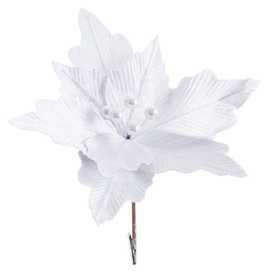 PICK POINSETTIA CON CLIP POLIESTER