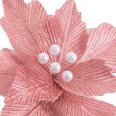 PICK POINSETTIA CON CLIP POLIESTER