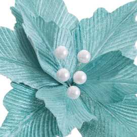 PICK POINSETTIA CON CLIP POLIESTER