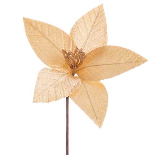 POINSETTIA POLIESTER ORO 25 X 25 X 29 CM