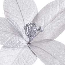 POINSETTIA POLIESTER PLATA 25 X 25 X 29 CM