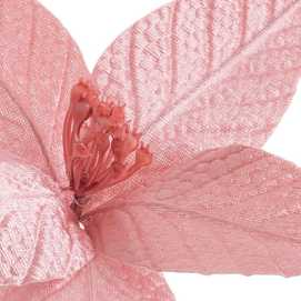 POINSETTIA POLIESTER ROSA VIEJO 25 X 25 X 29 CM