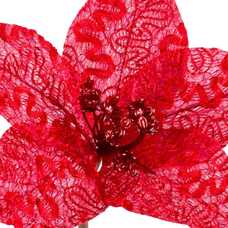 POINSETTIA POLIESTER ROJO 23 X 23 X 29 CM