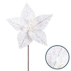 POINSETTIA POLIESTER BLANCO 23 X 23 X 29 CM