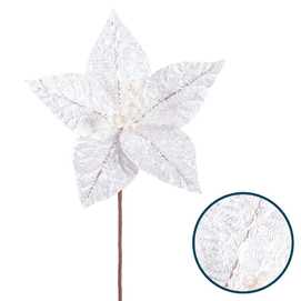 POINSETTIA POLIESTER BLANCO 23 X 23 X 29 CM