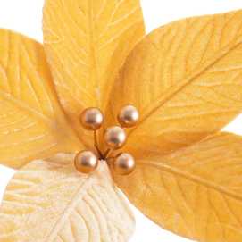 POINSETTIA POLIESTER ORO 27 X 27 X 29 CM