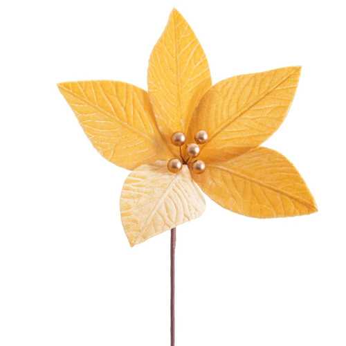 POINSETTIA POLIESTER ORO 27 X 27 X 29 CM