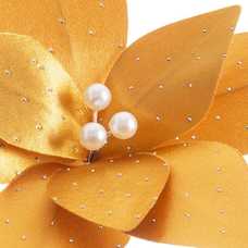 POINSETTIA POLIESTER ORO 30 X 30 X 29 CM