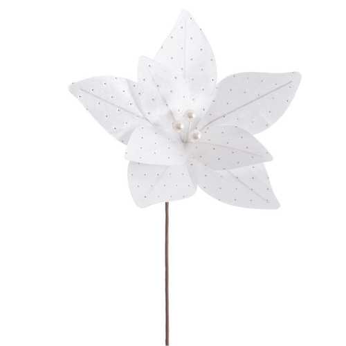 POINSETTIA POLIESTER BLANCO 30 X 30 X 29 CM