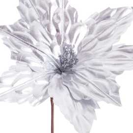 PICK POINSETTIA METALIZADO POLIESTER 30 X 30 X 20 CM