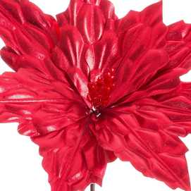 PICK POINSETTIA METALIZADO POLIESTER 30 X 30 X 20 CM