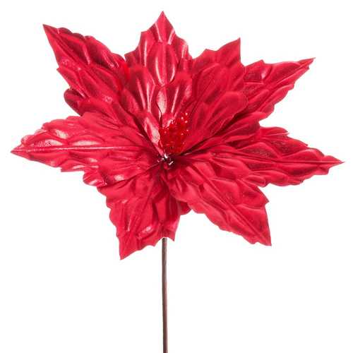 PICK POINSETTIA METALIZADO POLIESTER 30 X 30 X 20 CM