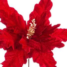 POINSETTIA POLIESTER ROJO 40 X 40 X 40 CM