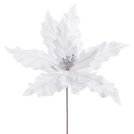 POINSETTIA POLIESTER BLANCO 40 X 40 X 40 CM