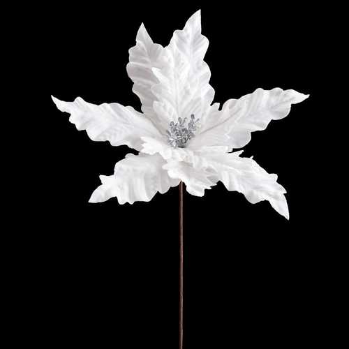 POINSETTIA POLIESTER BLANCO 40 X 40 X 40 CM