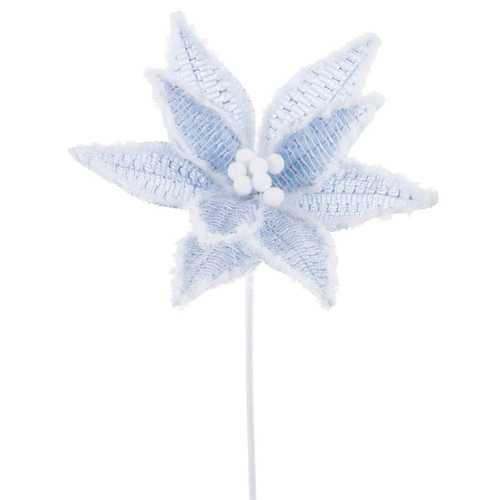 POINSETTIA POLIESTER AZUL 30 X 30 X 50 CM