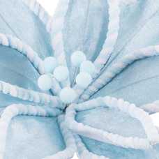 POINSETTIA POLIESTER AZUL 33 X 33 X 50 CM