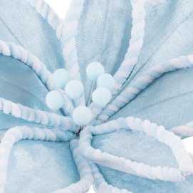 POINSETTIA POLIESTER AZUL 33 X 33 X 50 CM