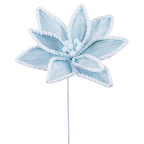 POINSETTIA POLIESTER AZUL 33 X 33 X 50 CM