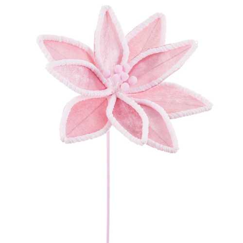 POINSETTIA POLIESTER ROSA 33 X 33 X 50 CM