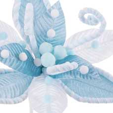 POINSETTIA POLIESTER AZUL 32 X 32 X 50 CM