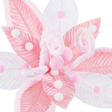 POINSETTIA POLIESTER ROSA 32 X 32 X 50 CM