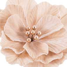 MAGNOLIA CON CLIP POLIESTER CHAMPÁN 24 X 24 X 10 CM