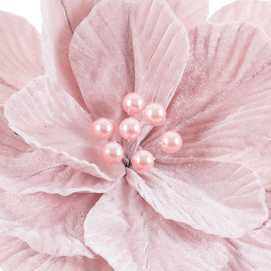 MAGNOLIA CON CLIP POLIESTER ROSA 24 X 24 X 10 CM