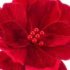 MAGNOLIA CON CLIP POLIESTER ROJO 24 X 24 X 10 CM