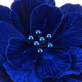 MAGNOLIA CON CLIP POLIESTER AZUL ROYAL 24 X 24 X 10 CM