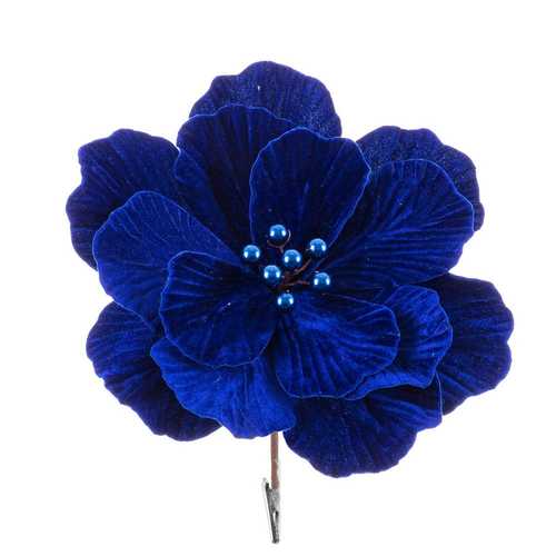 MAGNOLIA CON CLIP POLIESTER AZUL ROYAL 24 X 24 X 10 CM